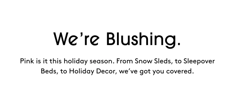 We’re Blushing. Pink is it this holiday season.