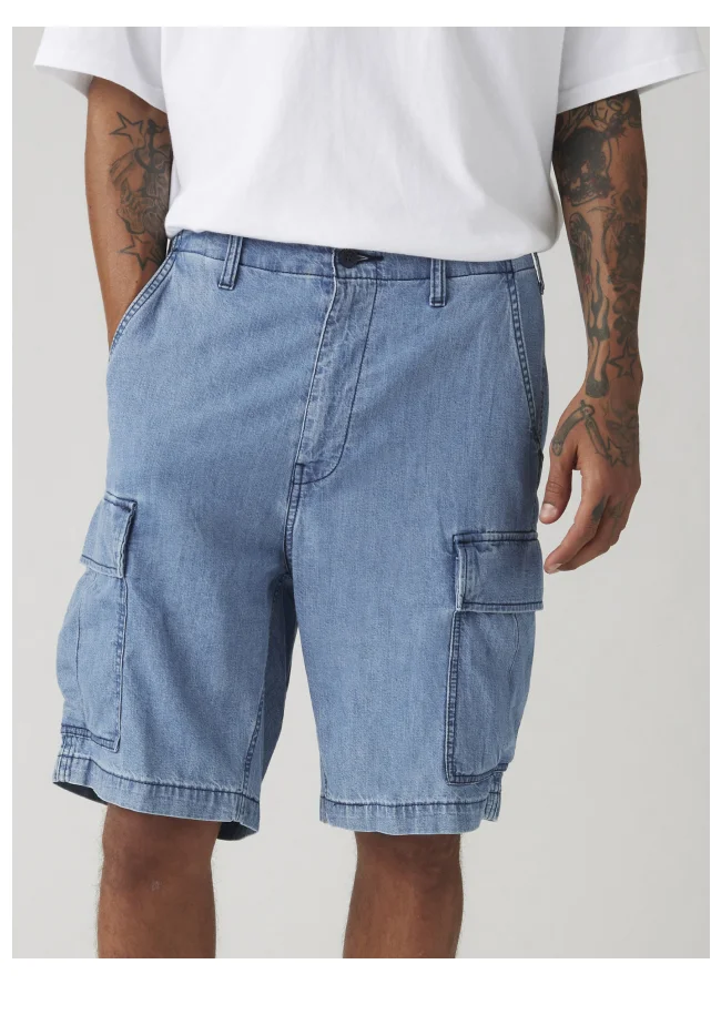 MEDIUM WASH SHORTS