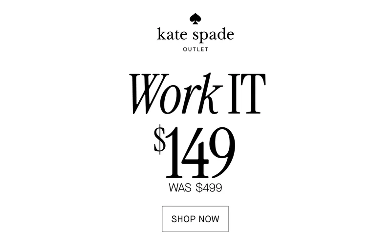 Work IT $149 WAS $499 SHOP NOW