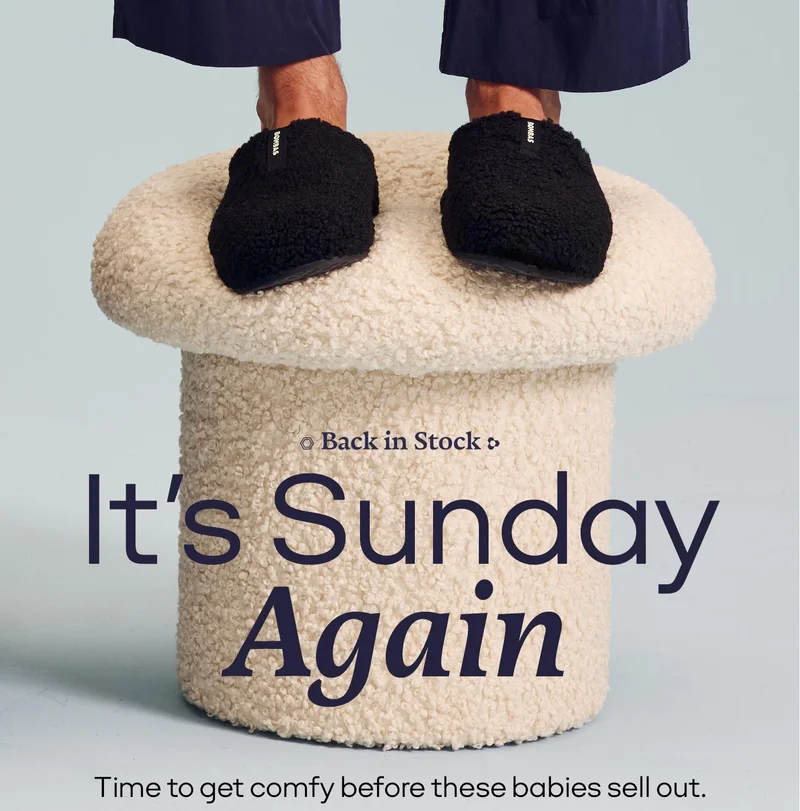 Back in Stock | It's Sunday Again | Time to get comfy before these babies sell out.