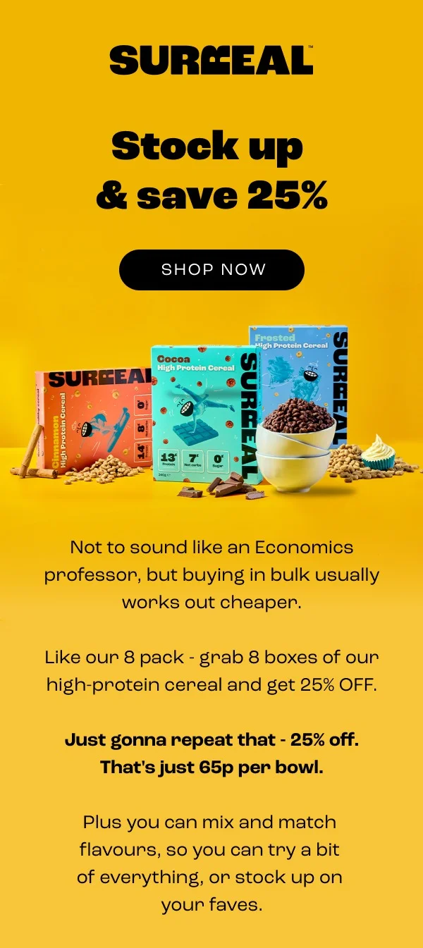 Stock up and save 25%