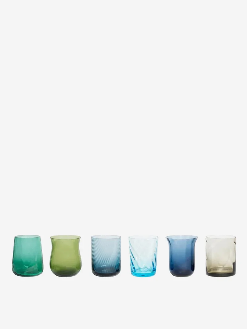 Image of BITOSSI HOME Tumbler (Set of 6) Mixed - Nuance Blue/Green
