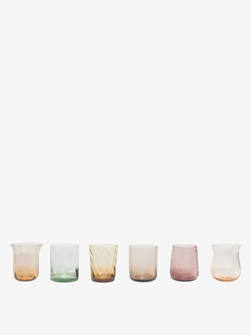 Image of BITOSSI HOME Tumbler (Set of 6) Mixed - Nuance Amber/Pink
