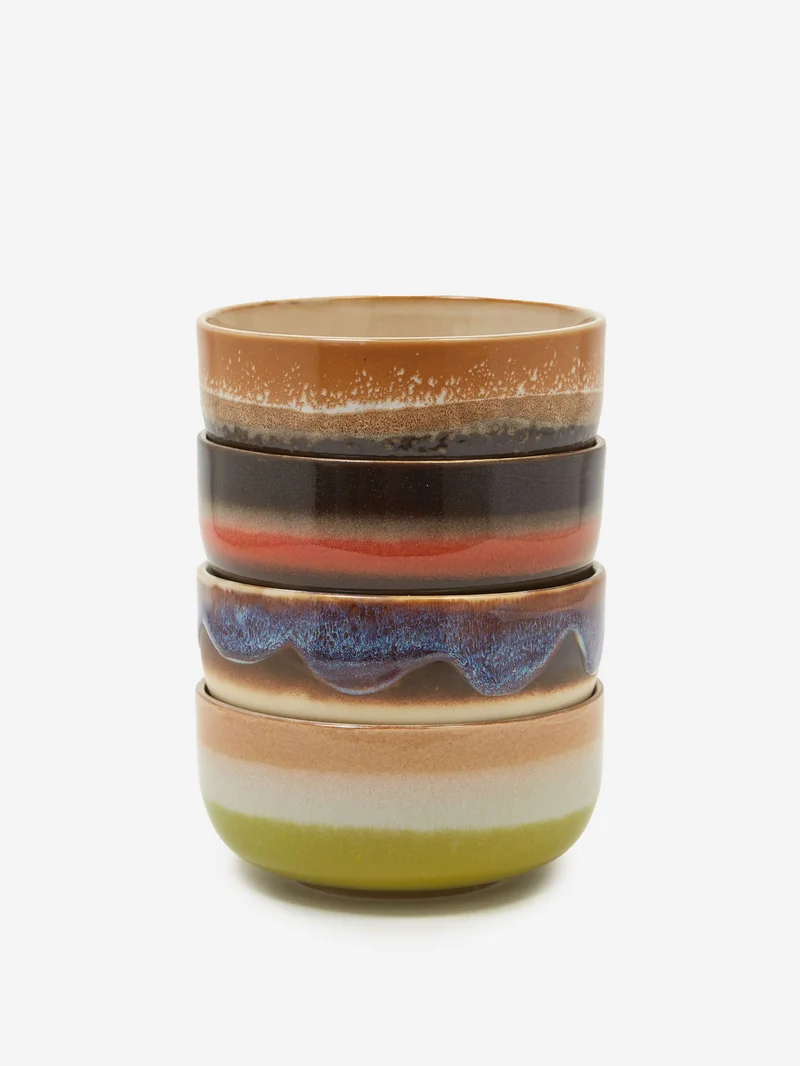 Image of HKLiving 70s Ceramics Dessert Bowls (Set of 4) - Humus