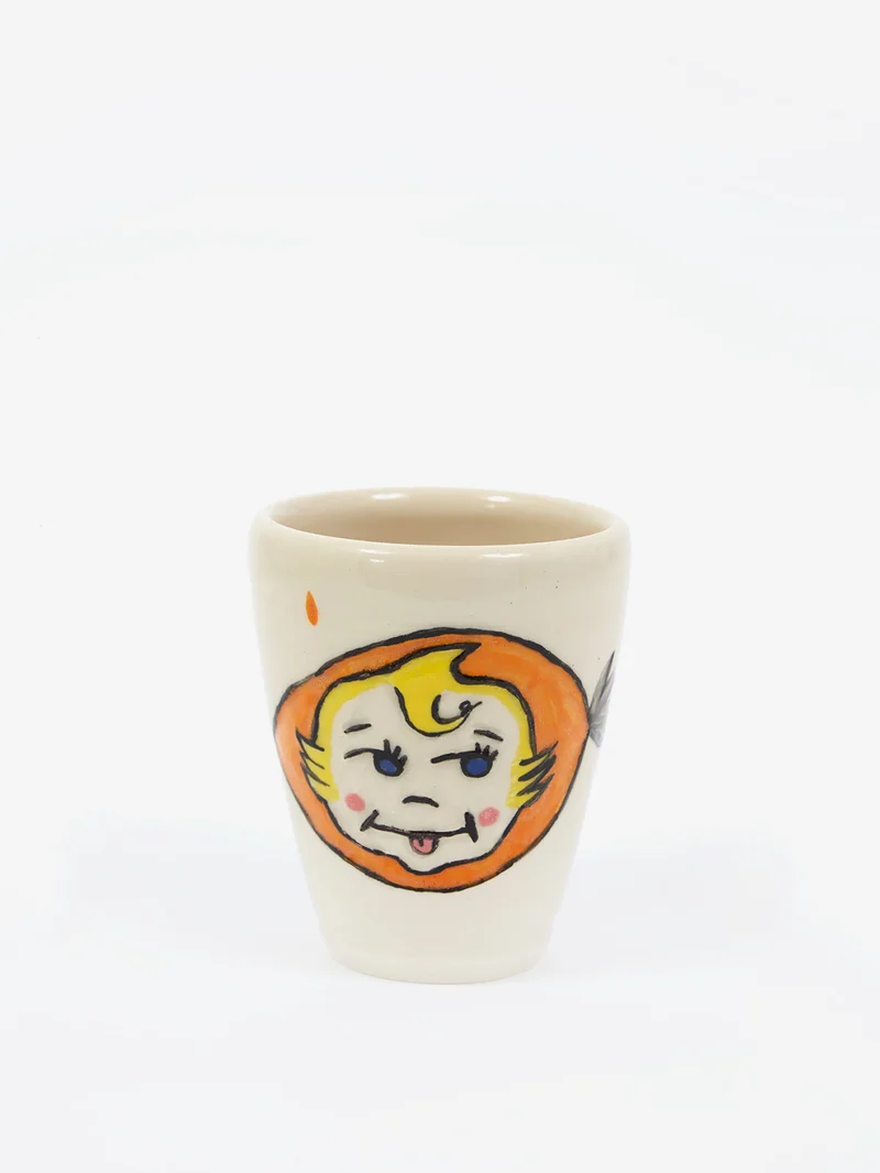 Image of Danny D's Mud Shop Handmade Kewpie Orange Tumbler