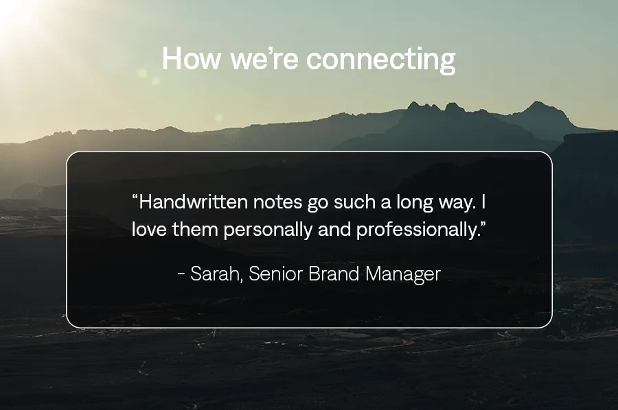 How we're connecting