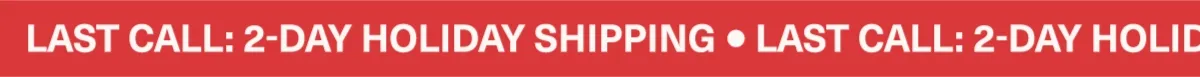 Last call for 2-day Holiday Shipping