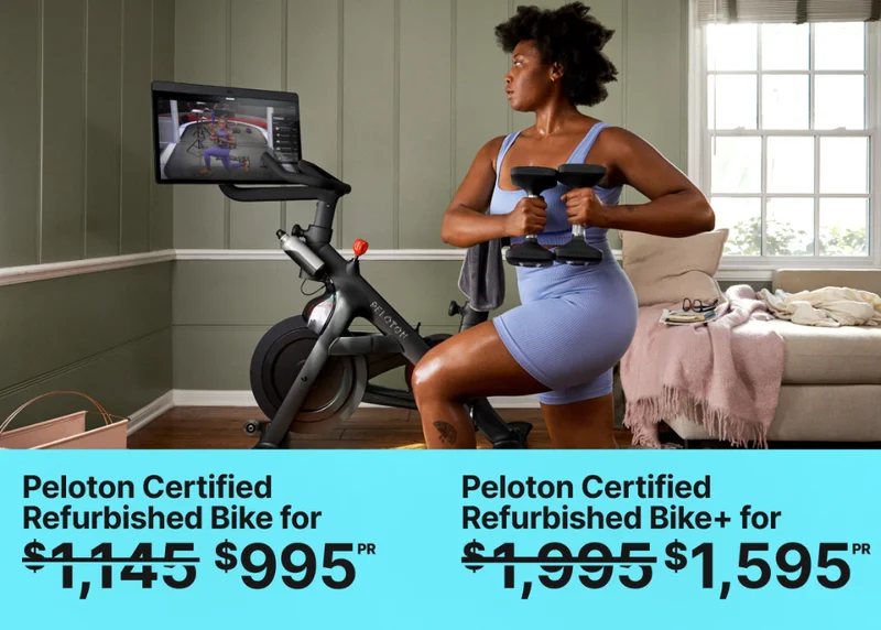 Get a Peloton Certified Refurbished Bike for $995 or a Refurbished Bike+ for $1,595