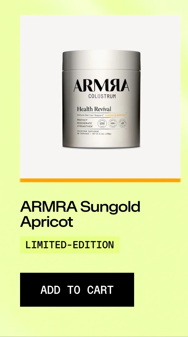 ARMRA Sungold Apricot limited-edition jar.
