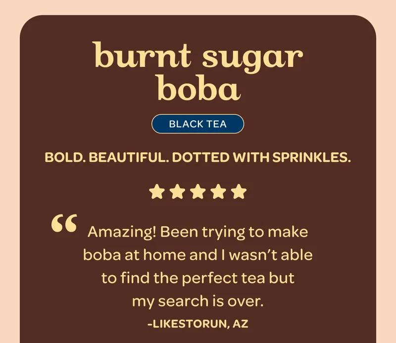 Burnt sugar boba