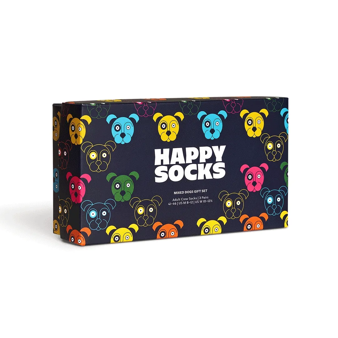 3-Pack Mixed Dog Socks Gift Set