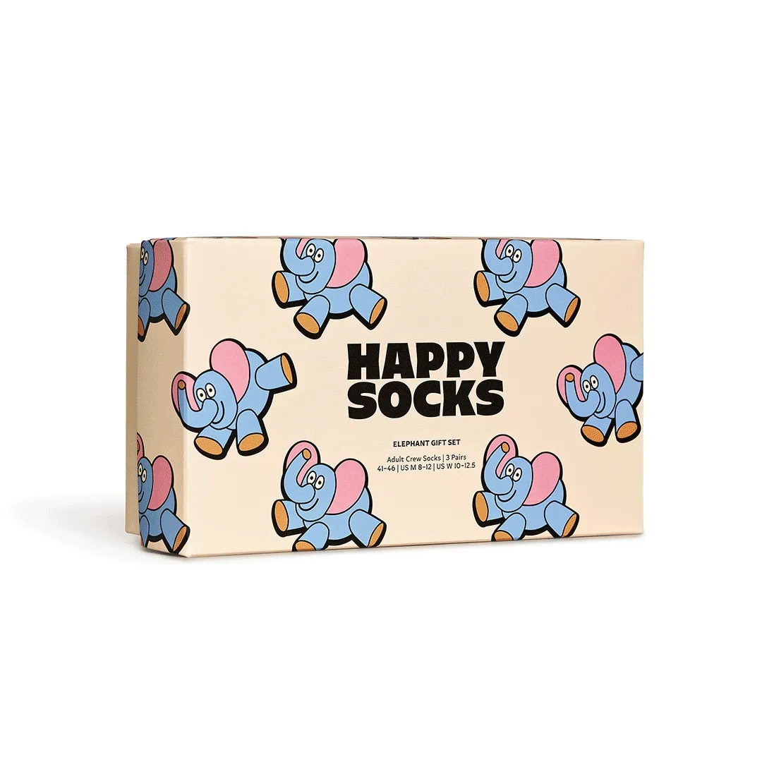 3-Pack Elephant Socks Gift Set