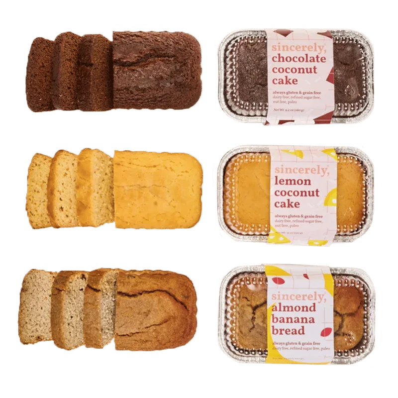 Image of Assorted Gluten-Free, Dairy-Free Cake Sampler (3-Pack)