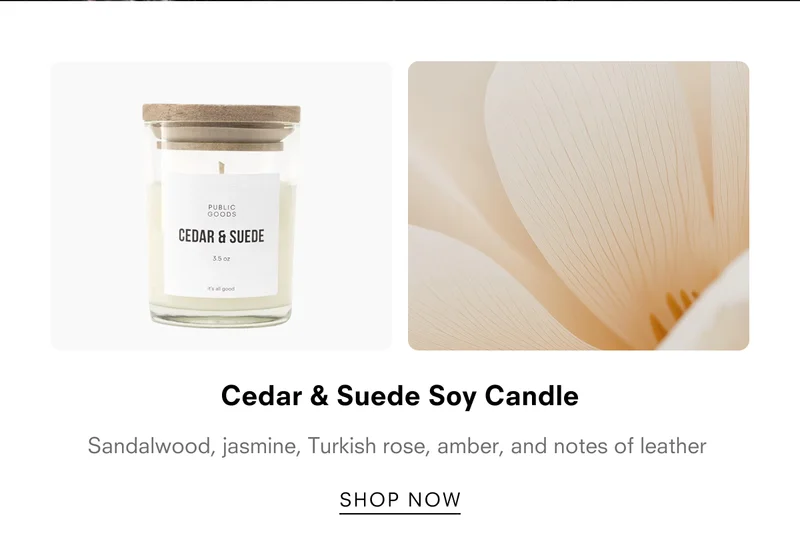 Cedar & Suede Soy Candle