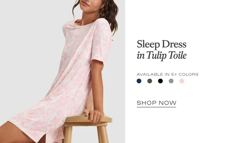 Sleep Dress in Tulip Toile - Shop Now Sleep Dress in Tulip Toile - Shop Now