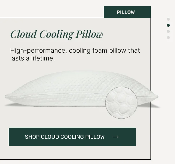 Cloud Cooling Pillow • High-performance, cooling foam pillow that lasts a lifetime