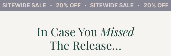 In Case You Missed The Release...