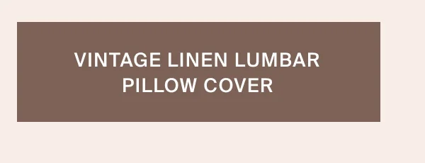 Vintage Linen Lumbar Pillow Cover