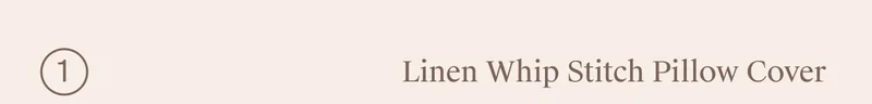Linen Whip Stitch Pillow Cover