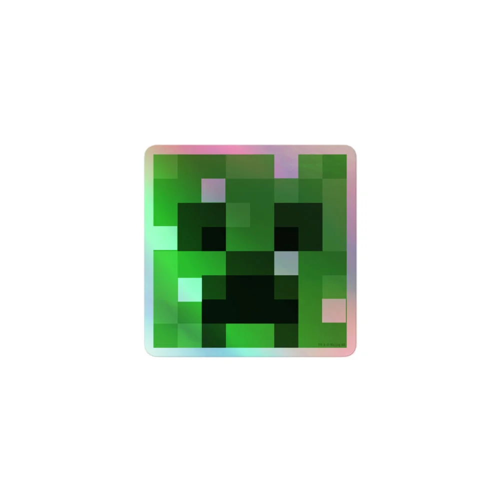 Image of Minecraft Creeper Holographic Sticker