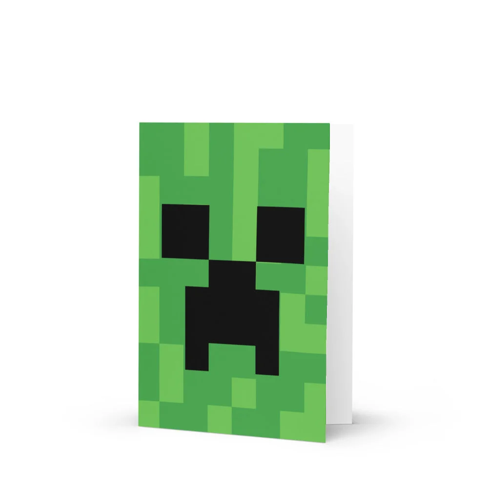 Image of Minecraft Creeper Greeting Card