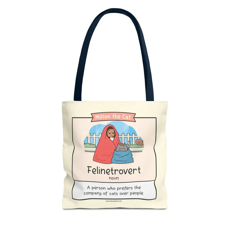 Image of Felinetrovert Comic Tote Bag