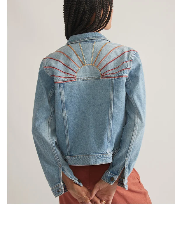Embroidered denim jacket