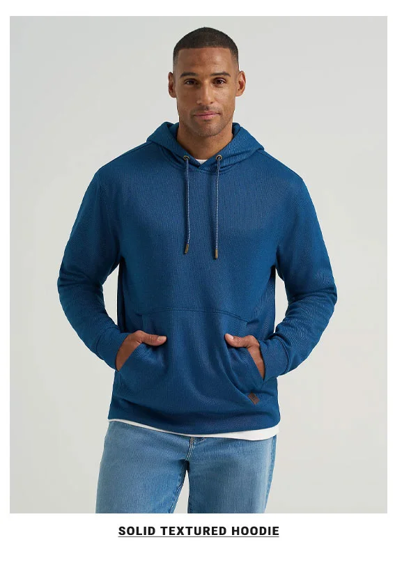 Solid Textured Hoodie