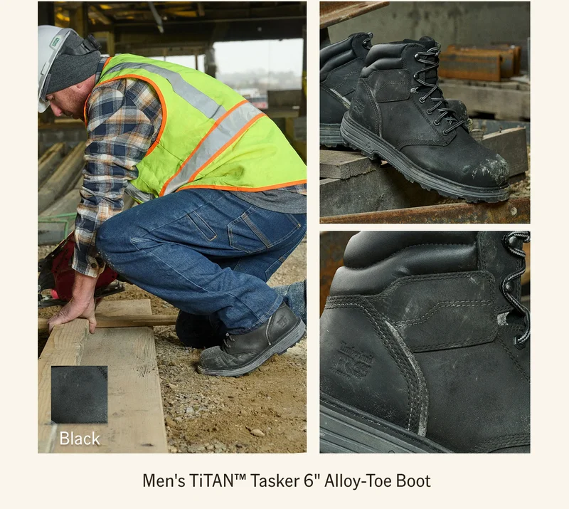 Men's TiTAN Tasker 6" Alloy Toe Boot - Black