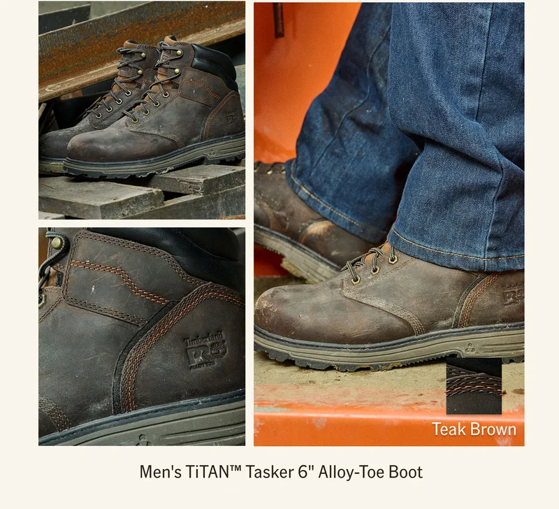 Men's TiTAN Tasker 6" Alloy Toe Boot - Teak Brown