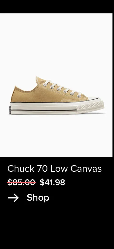 Shop: Chuck 70 Low Canvas