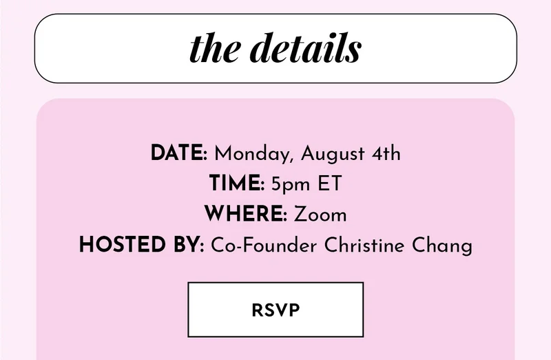 RSVP for Masterclass