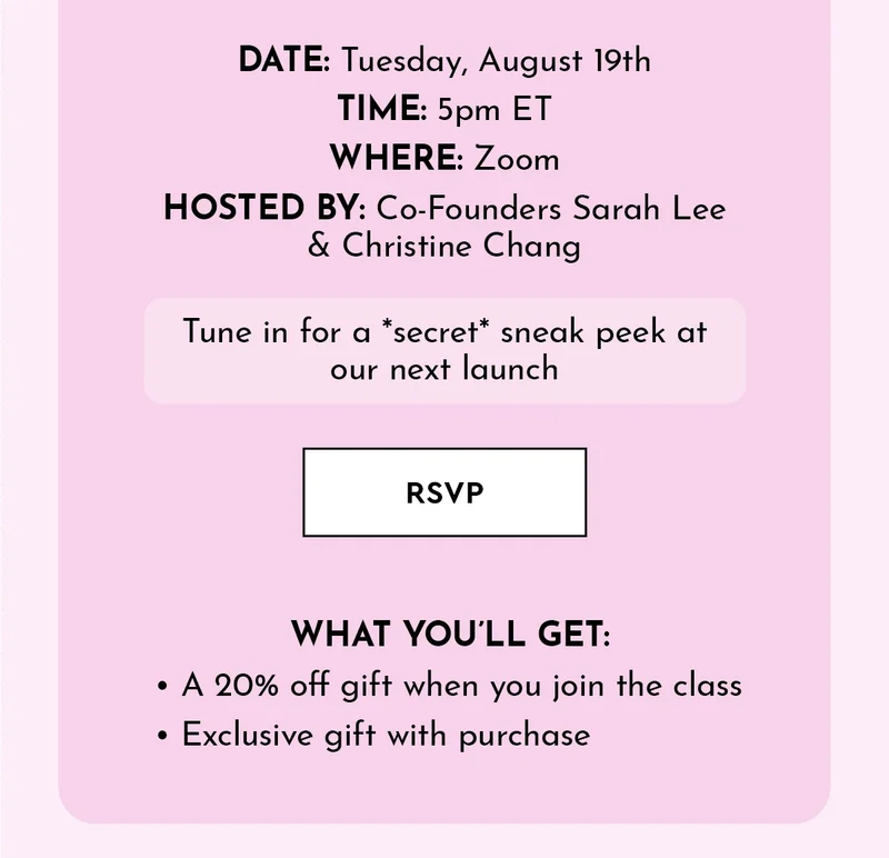 RSVP for Masterclass