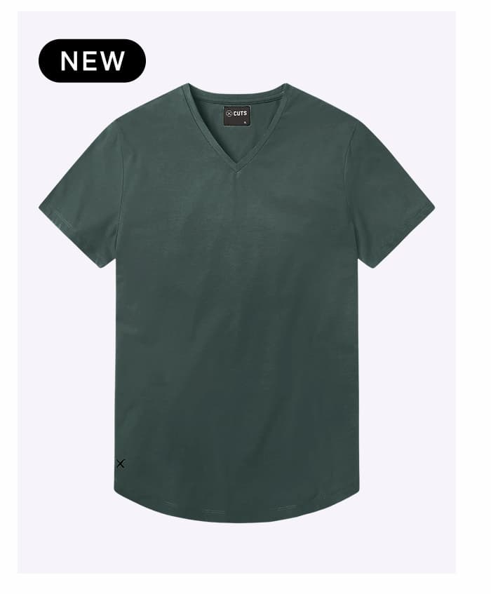 AO V-Neck Curve-Hem Tee