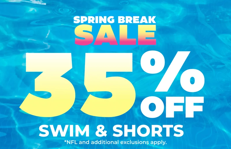 35% OFF SWIM & SHORTS