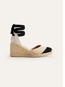 Cassie Espadrille Wedges - Black