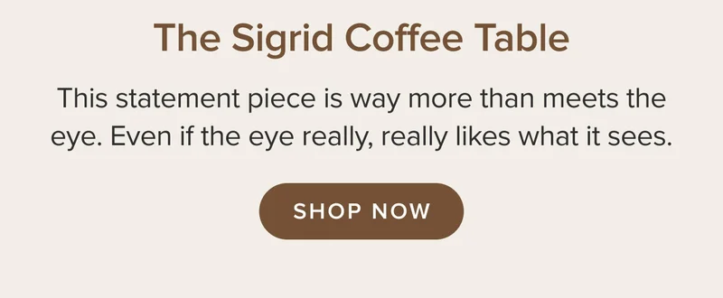 This statement piece is way more than meets the eye. Shop the Sigrid Coffee Table.