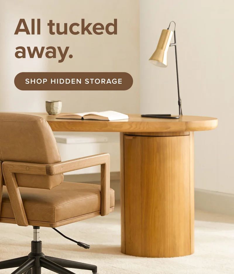 All tucked away: shop hidden storage.