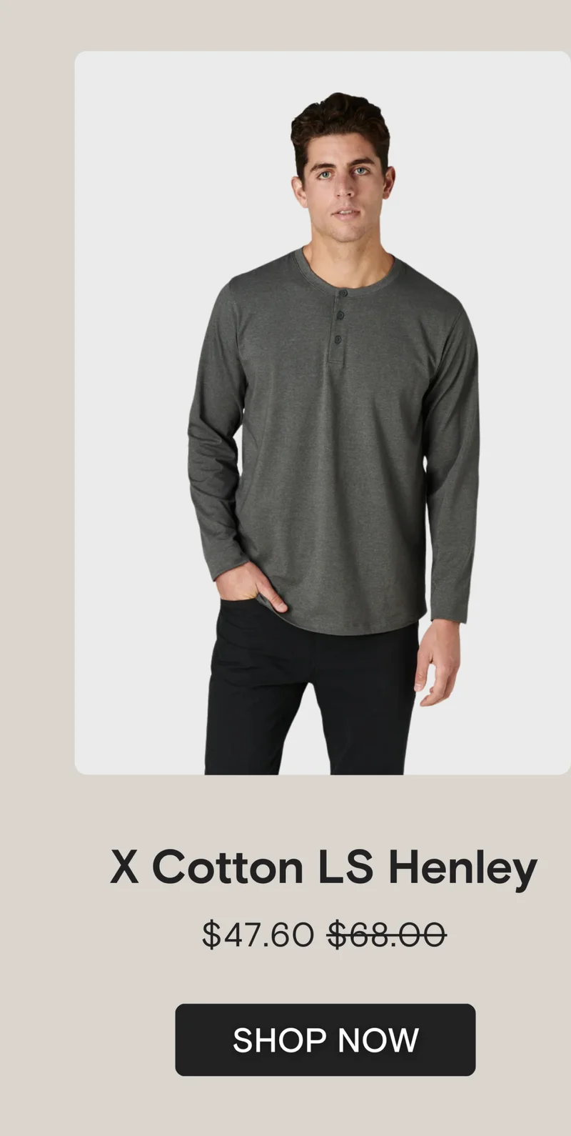 X Cotton Henley