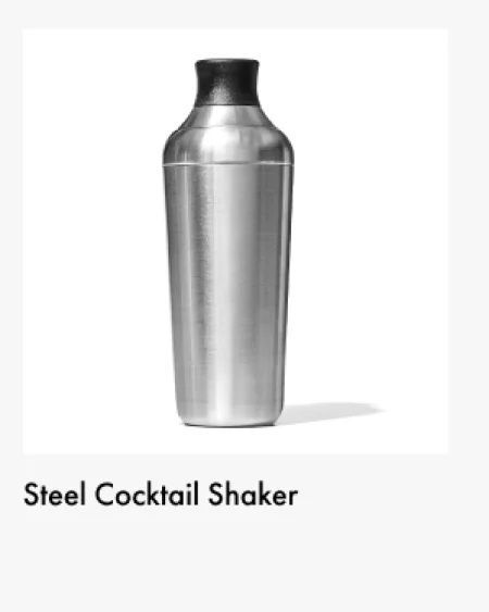 Steel cocktail shaker