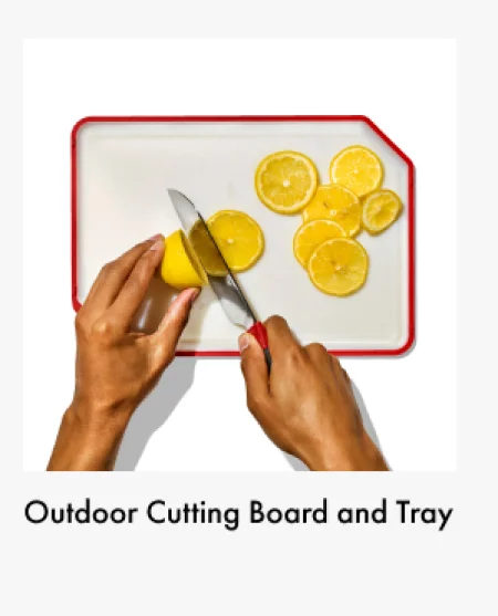 Outdoor cutting board and tray