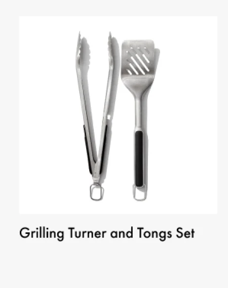 Grilling turner and tongs set