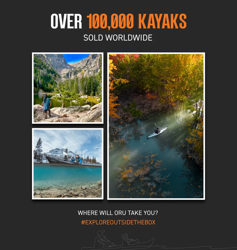OVER 100,000 KAYAKS SOLD WORLDWIDE #ExploreOutsideTheBox OVER 100,000 KAYAKS SOLD WORLDWIDE #ExploreOutsideTheBox