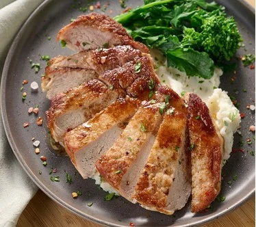 Rastelli's (10) 6-oz Premium Pork Ribeye Steaks w/ Butter.