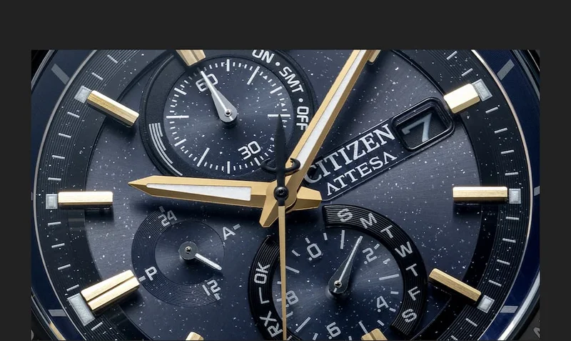 Crafted for pioneers and precision seekers, this 42mm timepiece features a Black DLC Super Titanium™ case and bracelet for strength and lightness. A starry dial, gold-tone accents from the HTV-X, and a deep blue ring inspired by its solar wings create striking depth and contrast.