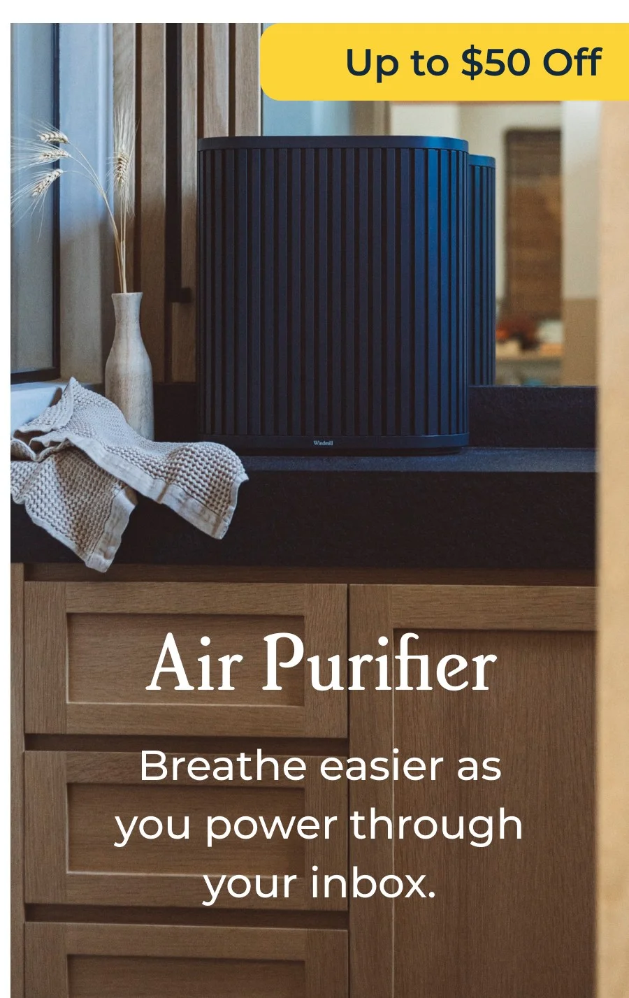 Air Purifier | Breathe easier as you power through your inbox.