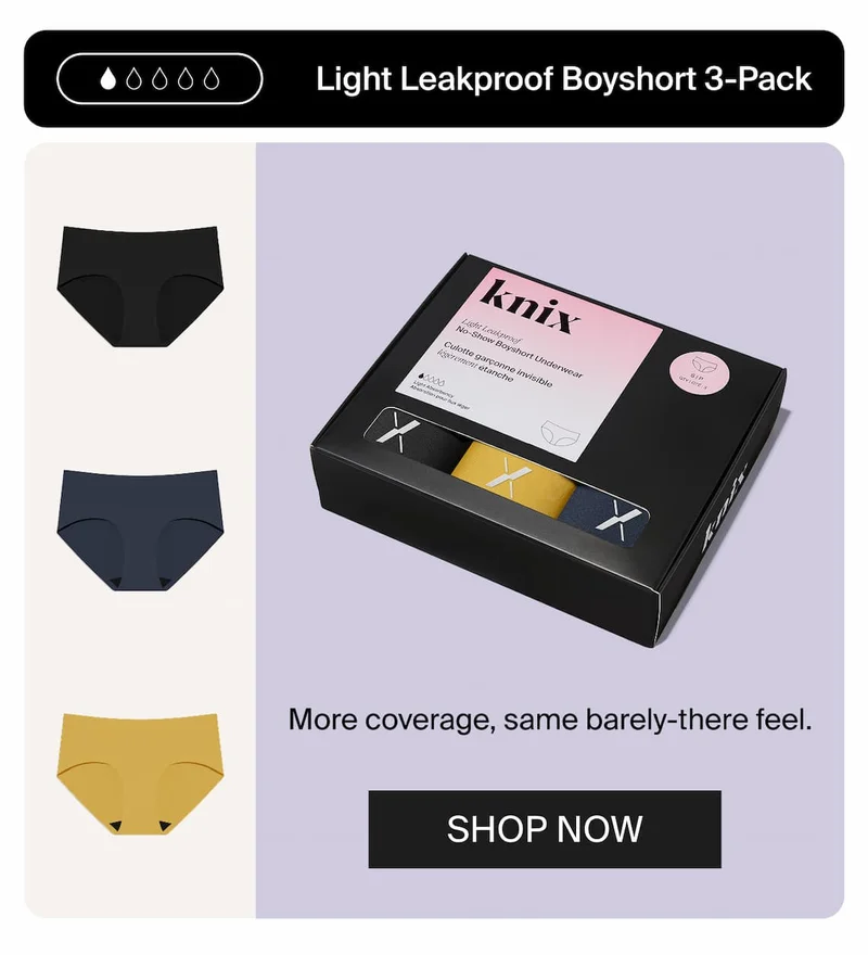 Light Leakproof Boyshort 3-Pack. More coverage, same barely-there feel. SHOP NOW