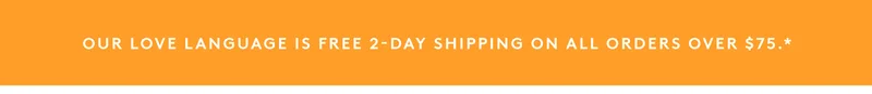 Free 2 day shipping banner