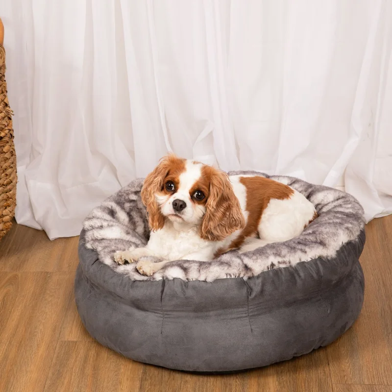 Image of PupPouf™ Luxe Faux Fur Donut Dog Bed