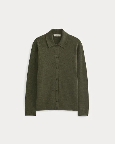 Image | Ultrasoft Button-Down Sweater | Heather Beech